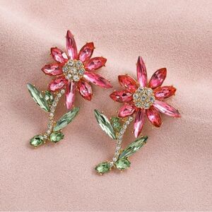 Bohemian pink earrings M120